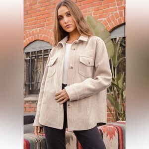 Lulus In With The New Beige Shacket